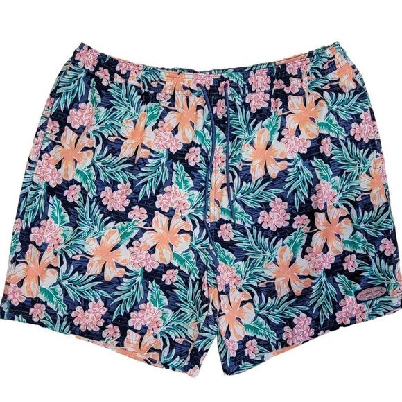 Vineyard Vines Chappy Swim Trunks Mens Size 2XL Mesh Brief Floral Guana XXL EUC - Picture 1 of 14